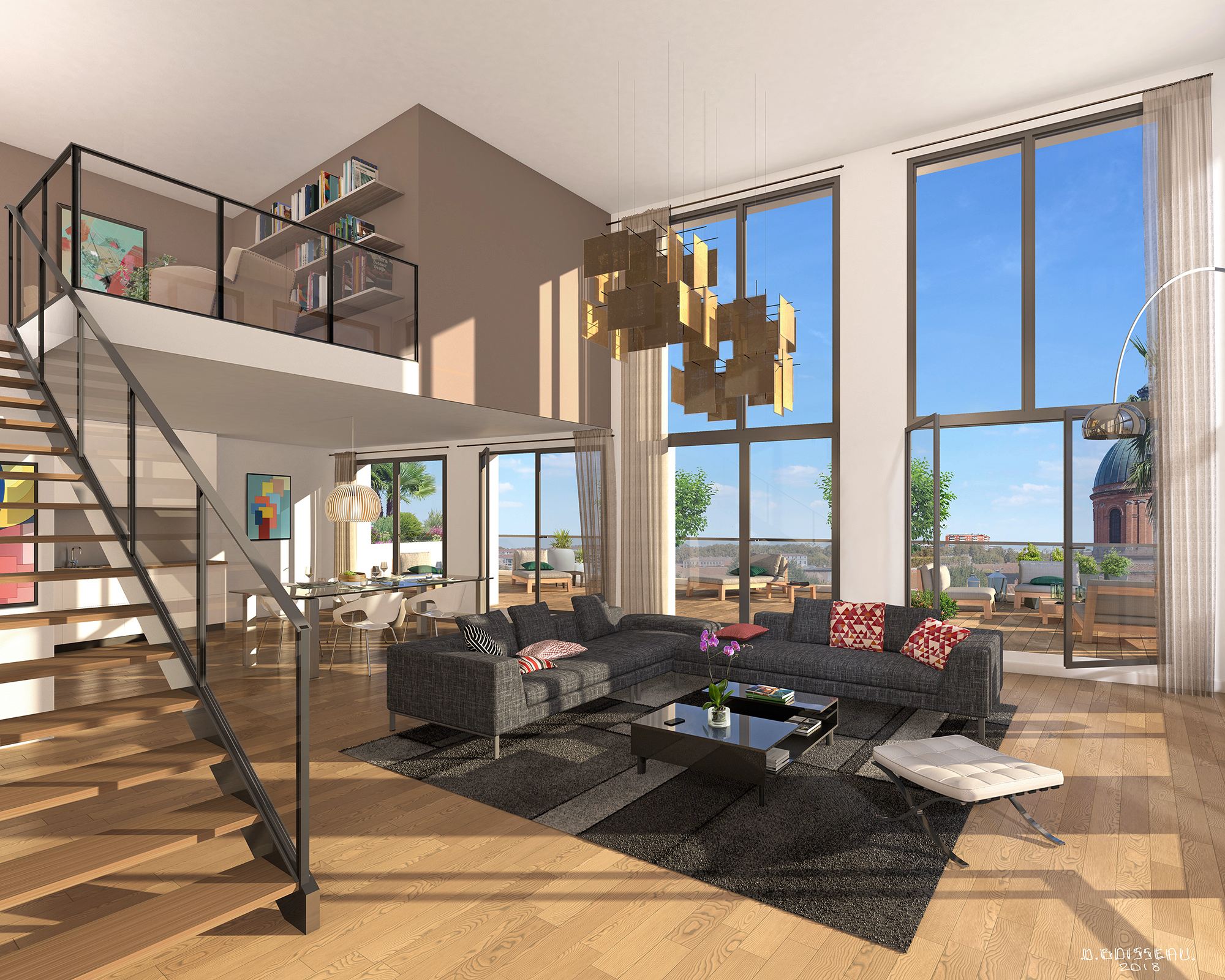 CourduDôme-KaufmanetBroad-Urbanhouse360--VueduPont-ToulouseLaGrave1-CourduDome